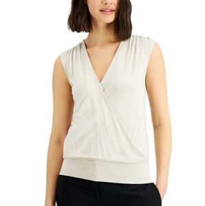 NWT XL Alfani Beige Surplice Tank Top